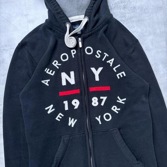 Y2K Aeropostale 00s Zip Up Hoodie Jacket - Picture 2 of 6